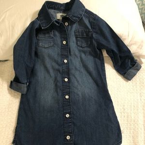 Old navy long sleeve denim shirt dress size 4T